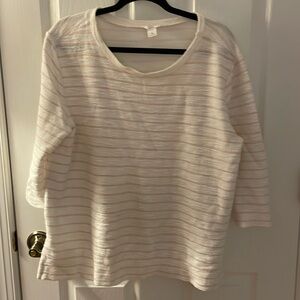 Loft lounge too or w sweats and jeans. Medium -blush pink and off white